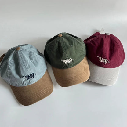Sun Day Letter Embroidered Cotton Snapback Baseball Hat