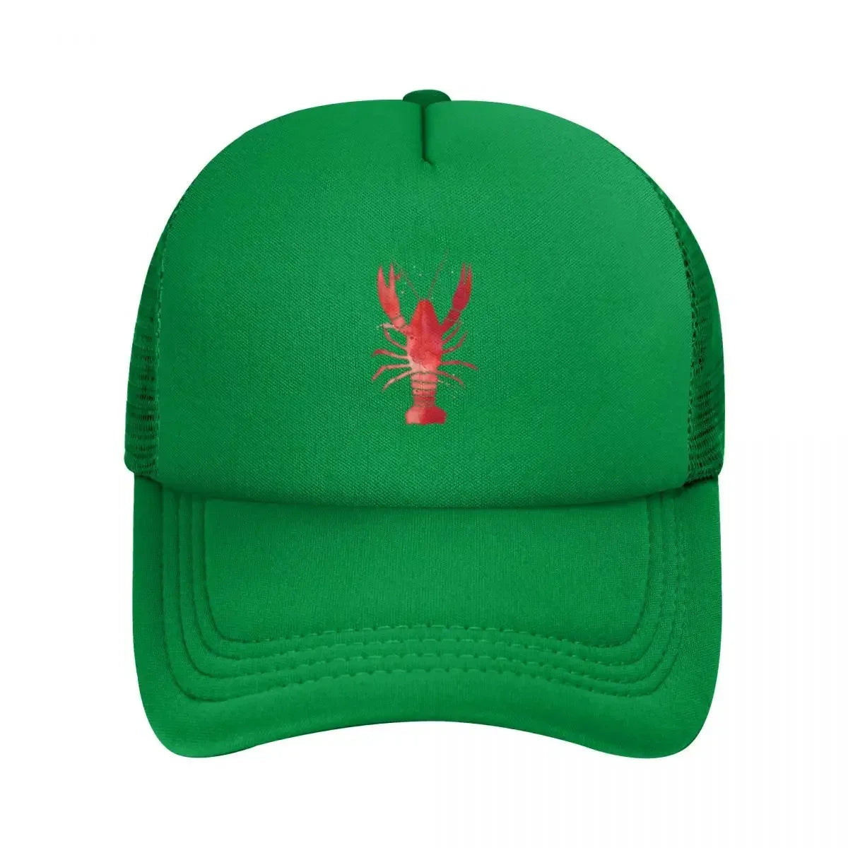 Watercolor Red Lobster Mesh Snapback Baseball Cap