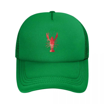 Watercolor Red Lobster Mesh Snapback Baseball Cap