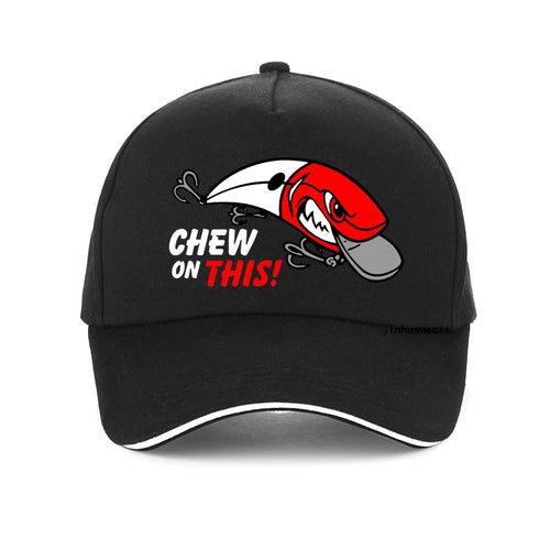 Cartoon Fishbone Funny Outdoor Baseball Cap