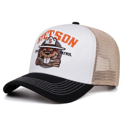 2025 Stetson Groundhog Cartoon Mesh Baseball Cap