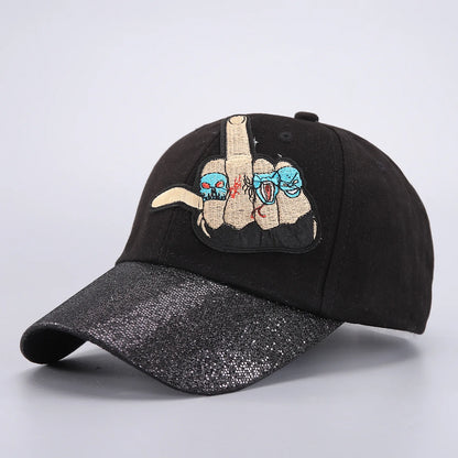 Skull Print Halloween Baseball Cap