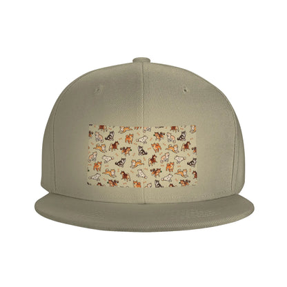 Cute Shiba Inu Dogs Cream Casual Snapback Cap