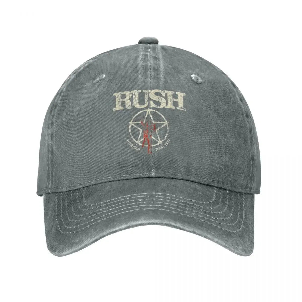 Rush Band Tattoo Style Washed Cotton Baseball Cap