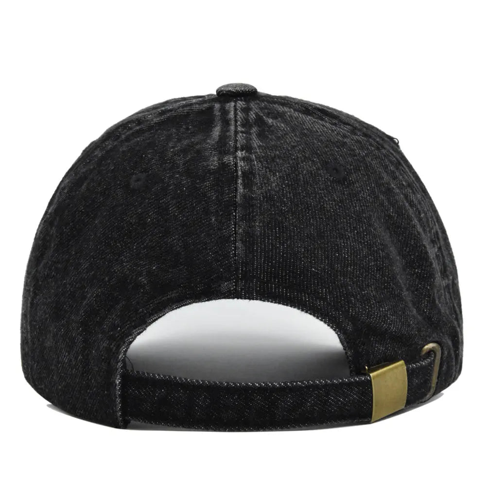 NYC Embroidered Denim Snapback Cap