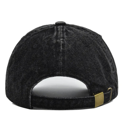 NYC Embroidered Denim Snapback Cap
