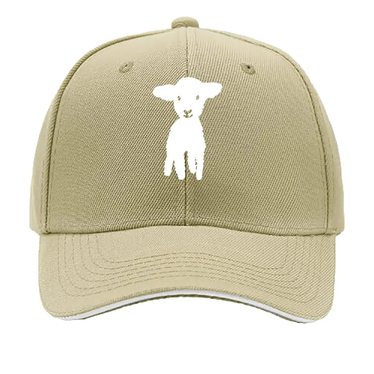 Cartoon Goat Printed Vintage Distressed Baseball Cap
