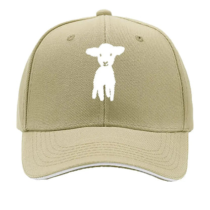 Cartoon Goat Printed Vintage Distressed Baseball Cap