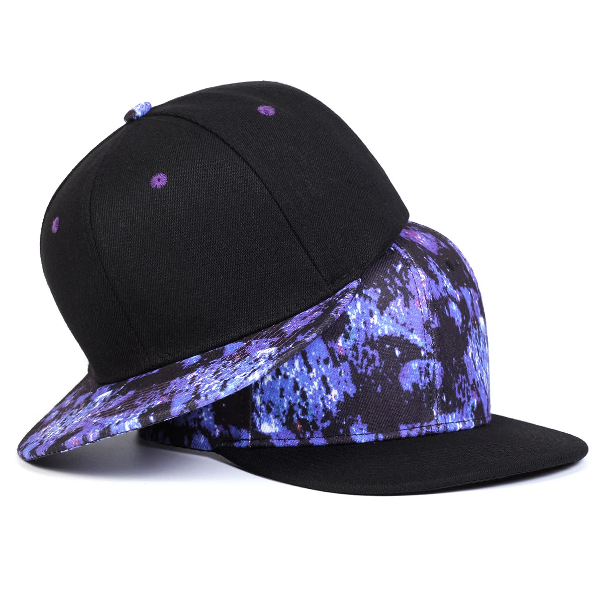 Unisex Purple Starry Sky Printing Hip-hop Hats