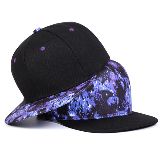 Unisex Purple Starry Sky Printing Hip-hop Hats