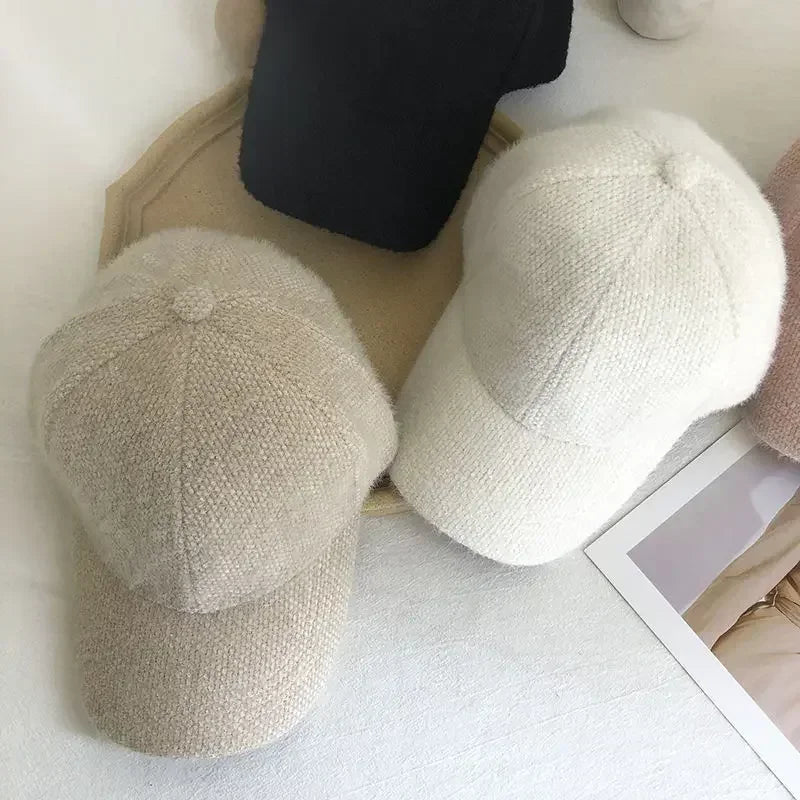 Plush Solid Color Hip Hop Snapback Cap