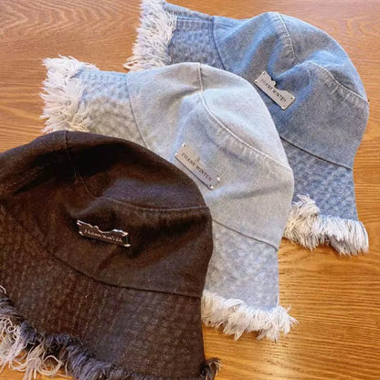 Korean Vintage Denim Bucket Hat
