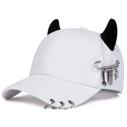 Unisex Cow Horn Baseball Cap