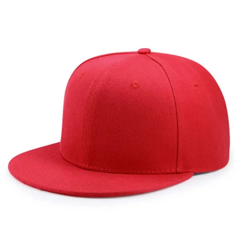 Unisex Solid Flat Brim Hip Hop Snapback