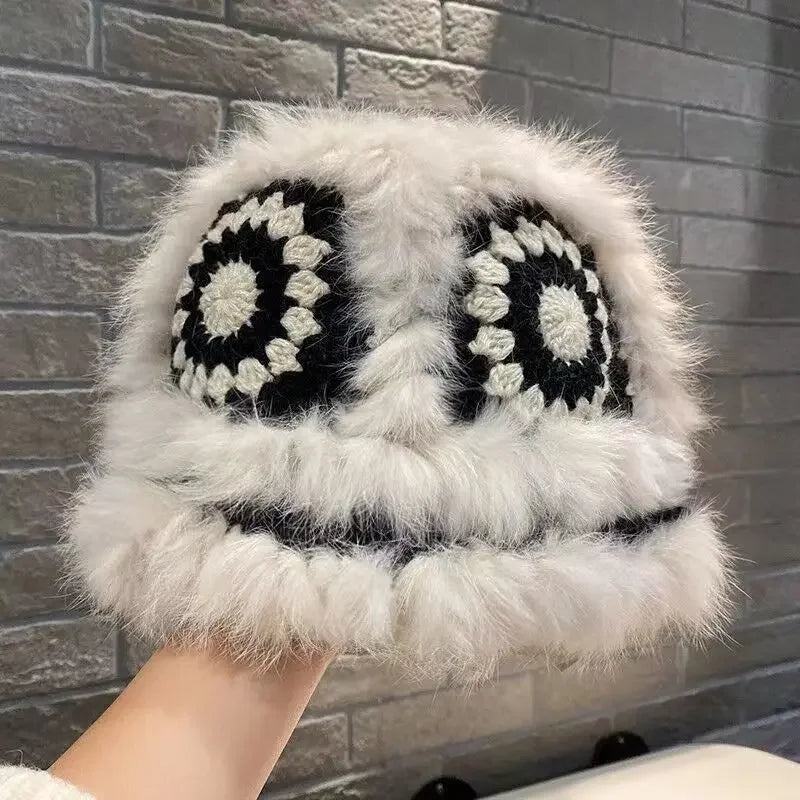 Women's Warm Knitted Wool Ear Protection Fisherman Hat