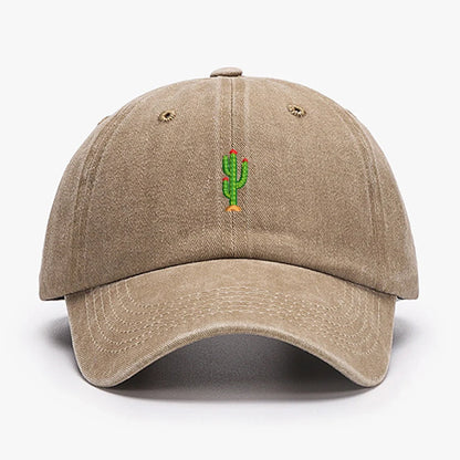 Mini Cactus Embroidered Vintage Baseball Cap