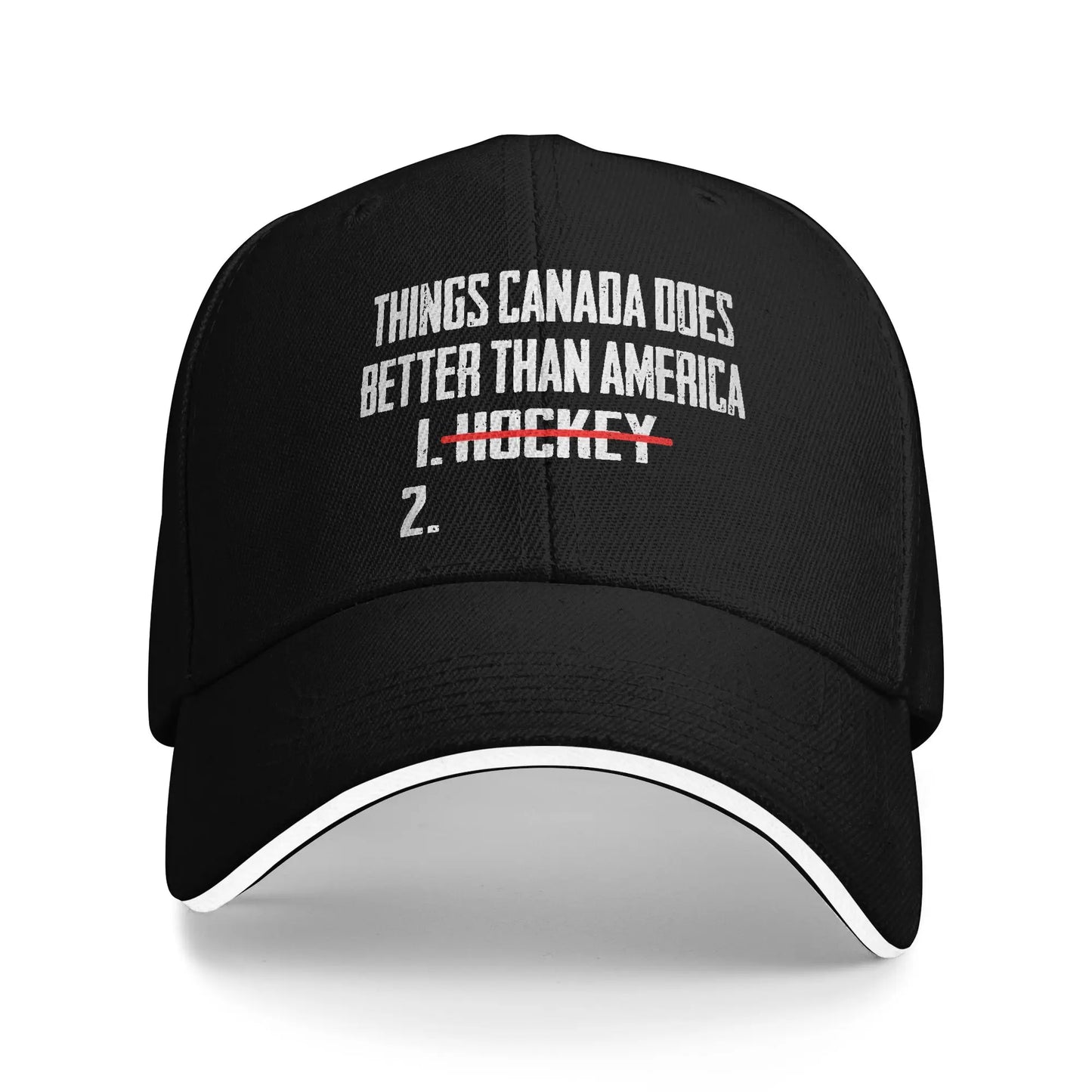 Funny Canada Hockey Comparison Casual Street Baseball Cap