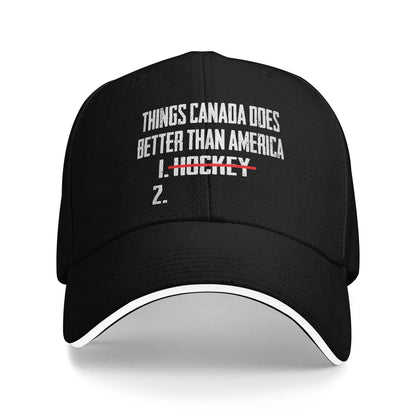 Funny Canada Hockey Comparison Casual Street Baseball Cap