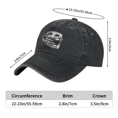 Funny Trollface Meme Washed Baseball Cap