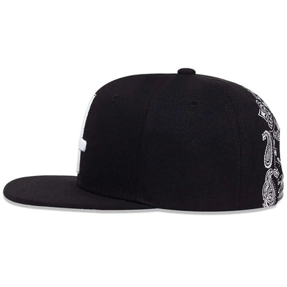 Unisex Flat Cross Embroidery Hip-hop Hats