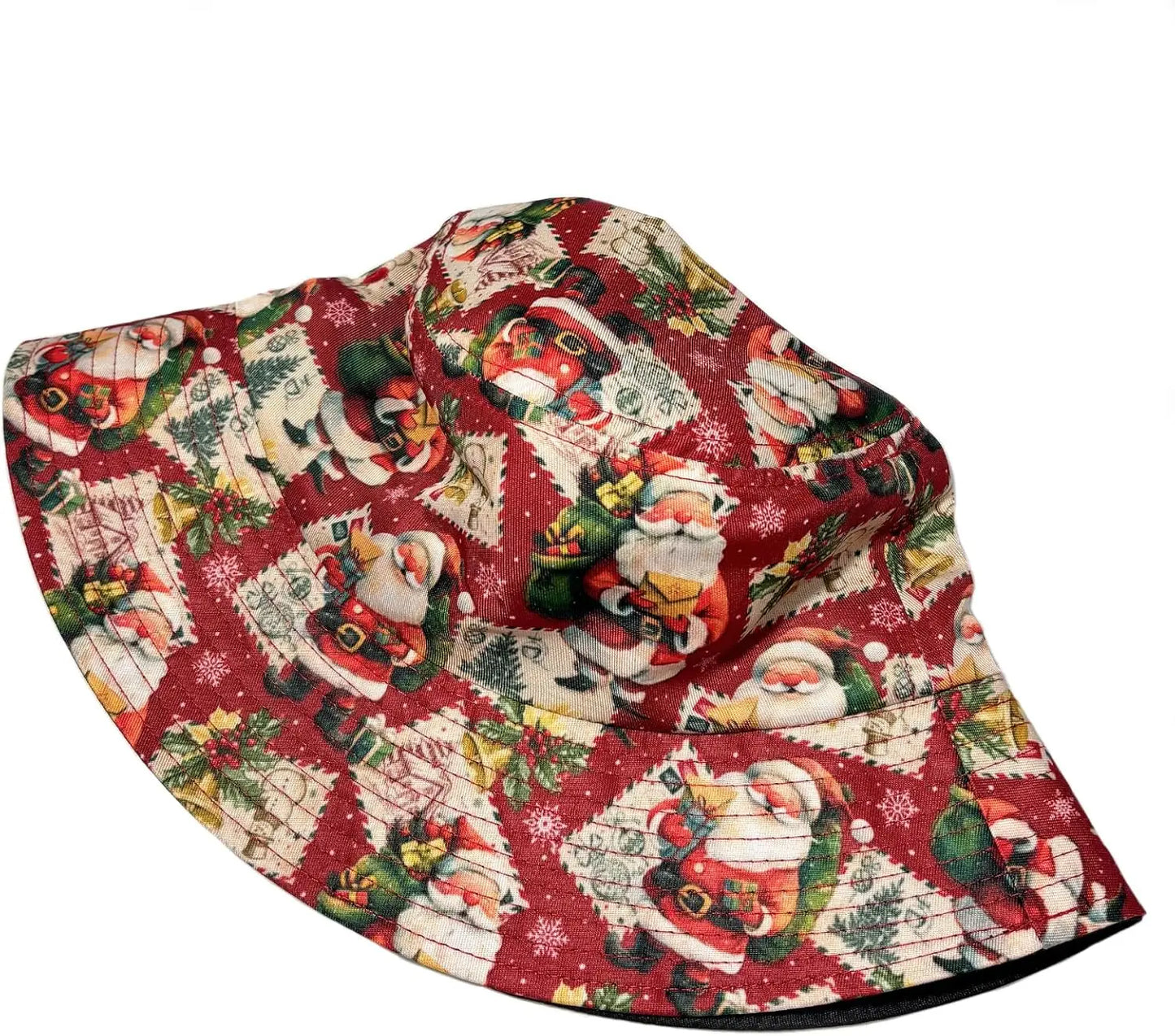 Retro Christmas Poster Print Bucket Hat
