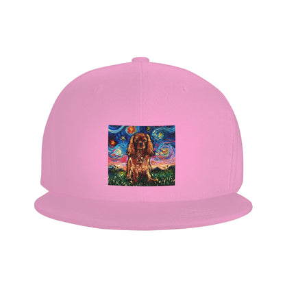 Ruby Cavalier King Charles Spaniel Night Snapback Cap