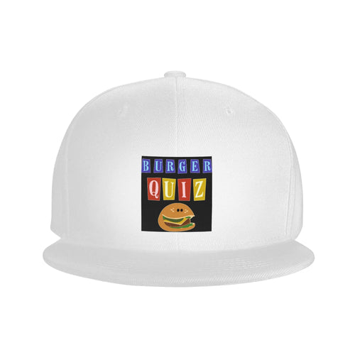 Burger Quizz Logo Streetwear Graphic Design Snapback Cap