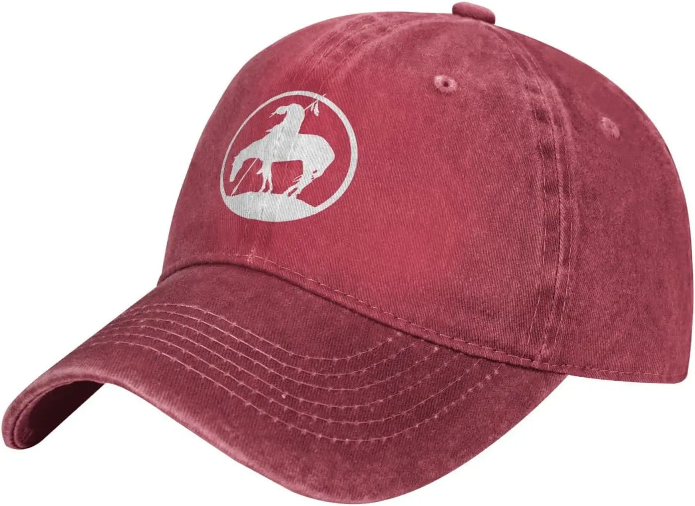 Native American Rider Silhouette Vintage Baseball Cap