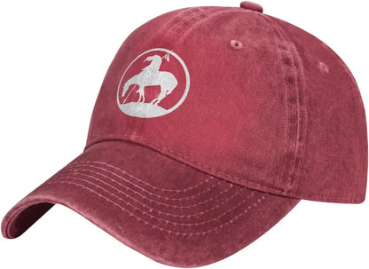 Native American Rider Silhouette Vintage Baseball Cap
