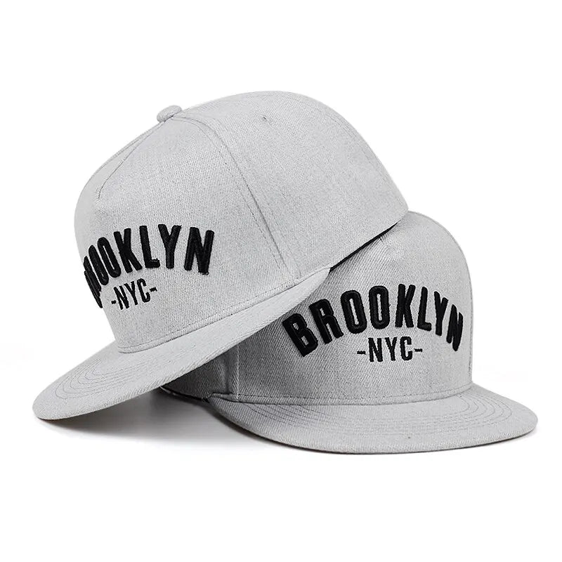 Brooklyn Letter Embroidery Hip Hop Snapback Cap