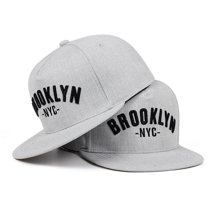 Brooklyn Letter Embroidery Hip Hop Snapback Cap