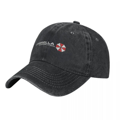 Umbrella Corp Distressed Denim Baseball Cap