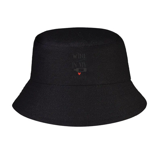 Wine Is My Valentine Text Bucket Hat
