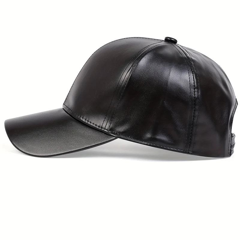 PU Leather Baseball Cap