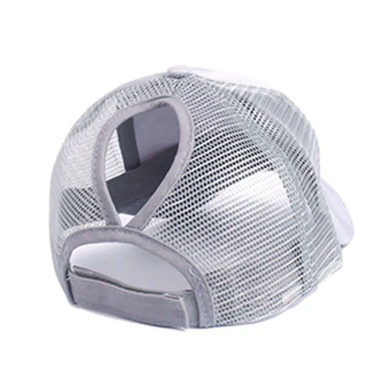 Camouflage Mesh Ponytail Baseball Cap