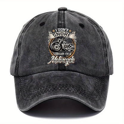 Motorcycle Dream Biker Distressed Cotton Baseball Cap