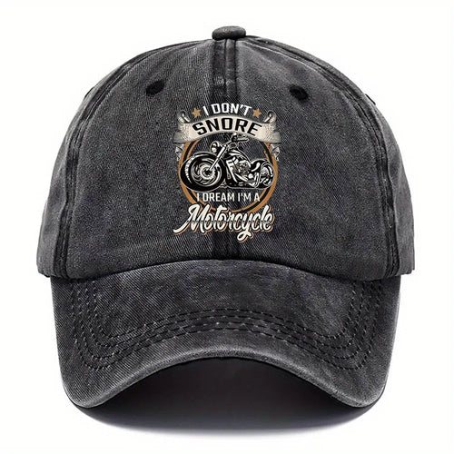Motorcycle Dream Biker Distressed Cotton Baseball Cap