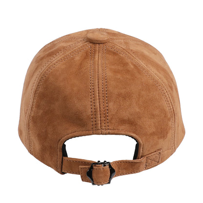 Genuine Suede Leather Adjustable Baseball Cap