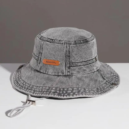 Vintage Washed Denim Bucket Hat