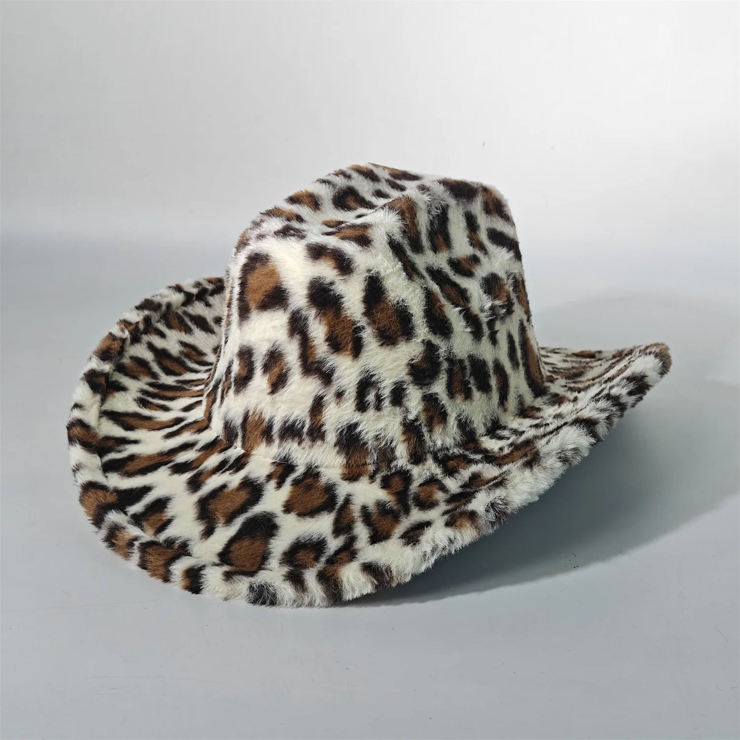 Winter Rabbit Fur Western Cowboy Fedora Hat