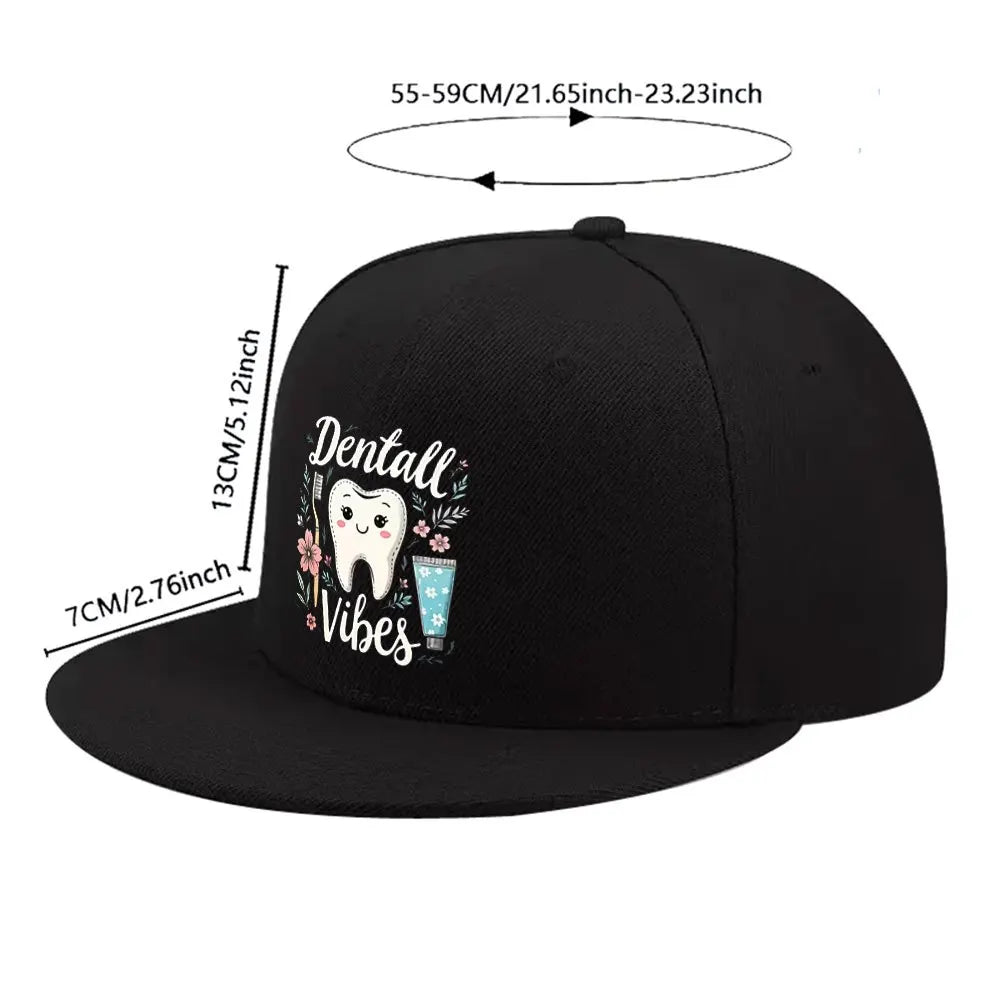 Dental Vibes Tooth Graphic Streetwear Snapback Cap