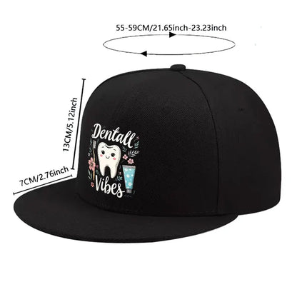 Dental Vibes Tooth Graphic Streetwear Snapback Cap