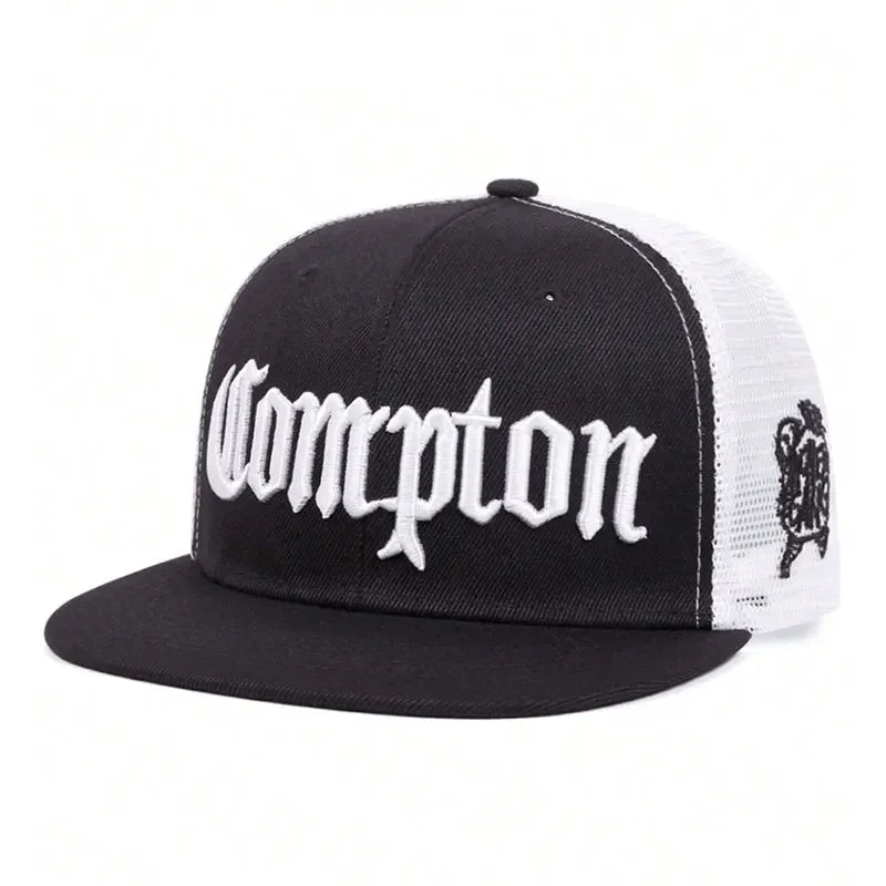 Unisex Compton Mesh Breathable Hip Hop Snapback Cap