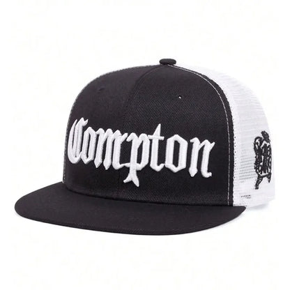 Unisex Compton Mesh Breathable Hip Hop Snapback Cap