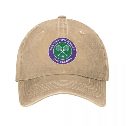 Wimbledon Tennis Badge Vintage Baseball Cap