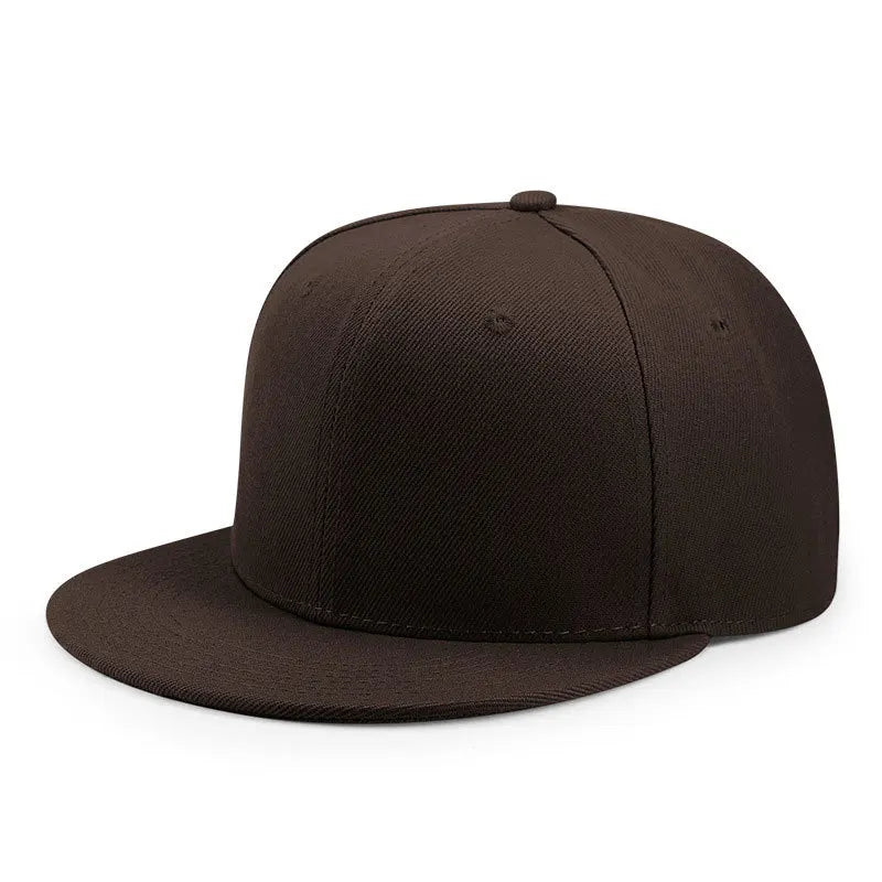 Unisex Solid Flat Brim Hip Hop Snapback