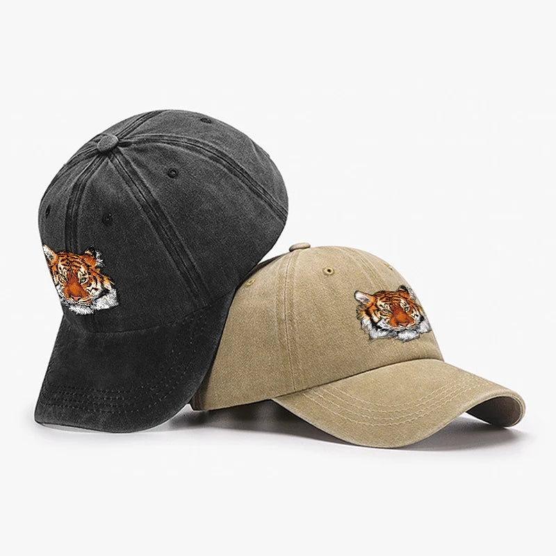 Tiger Head Printed Baseball Cap Unisex