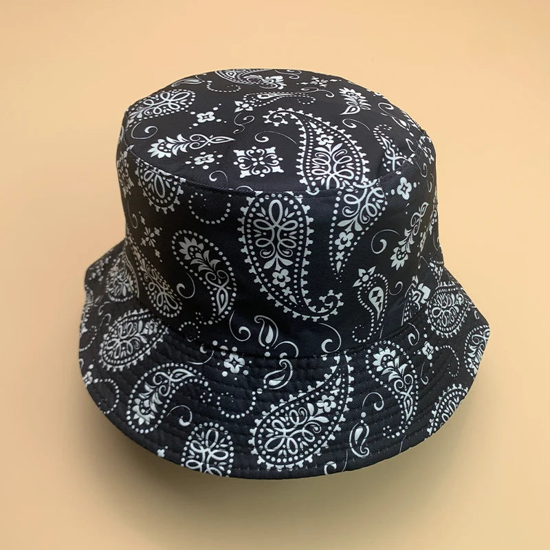 Streetwear Paisley Cotton Bucket Hat