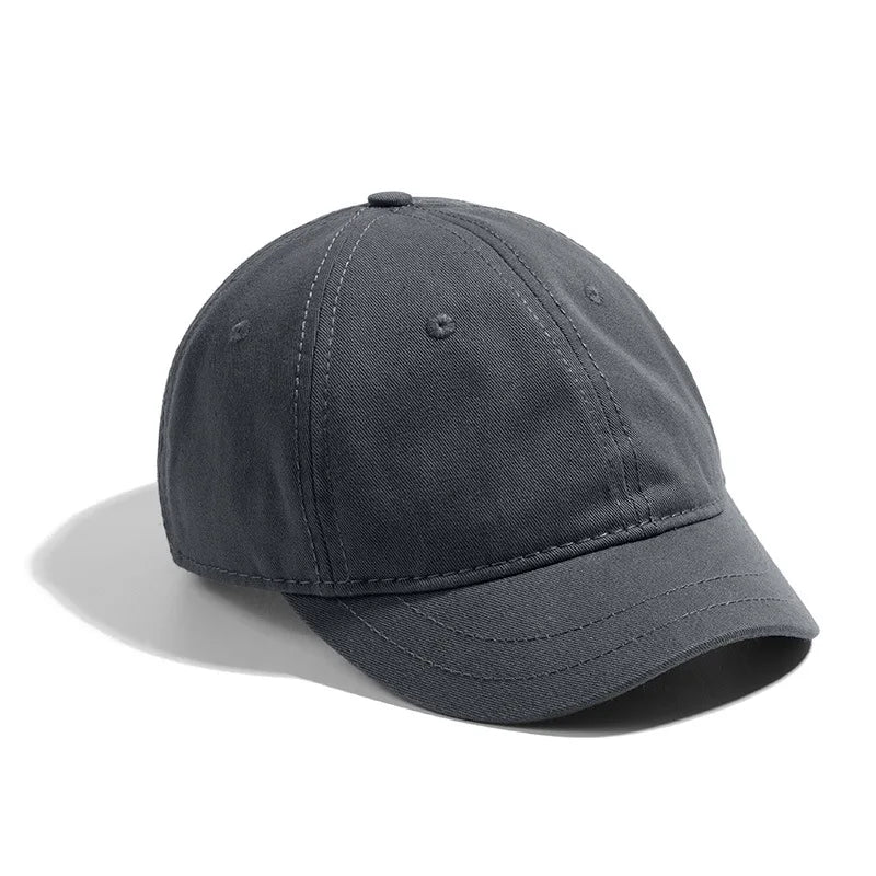 Adjustable Short Brim Cotton Baseball Cap
