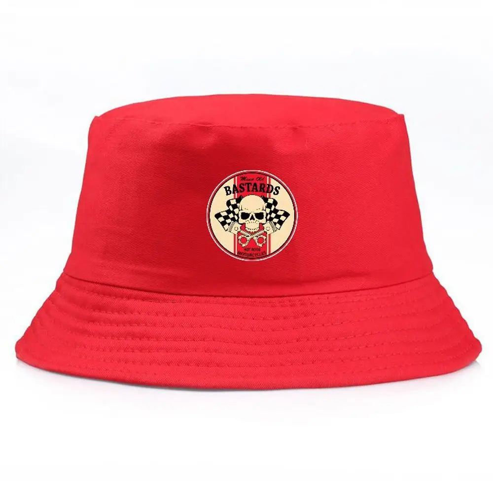 BASTARDS Skull Sunglasses Printed Black Bucket Hat